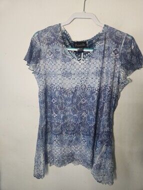 Frazzle Womens Blouse Size Medium